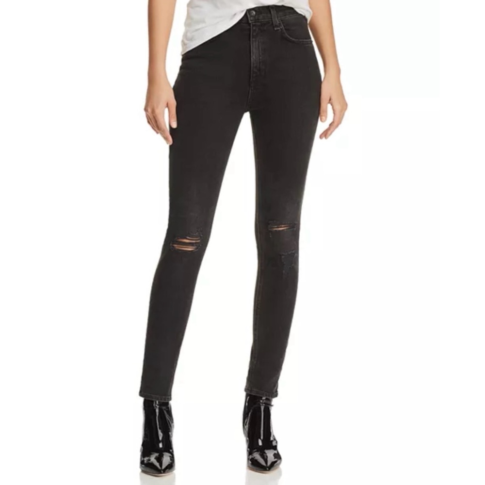 Rag & Bone High-rise Distressed Ankle Skinny Jeans